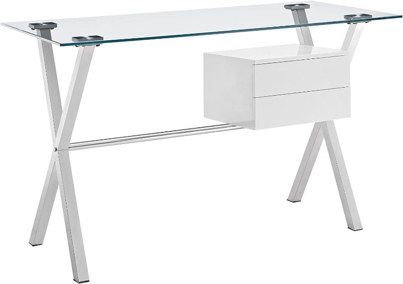 Photo 1 of ***LEGS ONLY** Modway EEI-1181 Stasis Modern Glass Top Computer Desk
