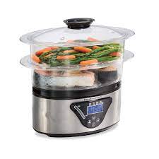 Photo 1 of **Parts Only**Hamilton Beach Digital Food Steamer for Quick, Healthy Cooking with Stackable Two-Tier Bowls for Vegetables and Seafood Plus Rice Basket, 5.5 Quart, Black & Stainless Steel
