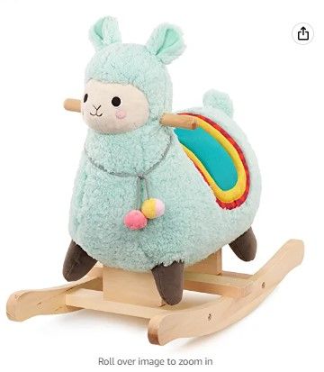 Photo 1 of Battat – Rocking Llama – Wooden Rocker & Plush Body – Active Play Toy – Sturdy & Durable – Ride-a-Llama – 12 Months +
