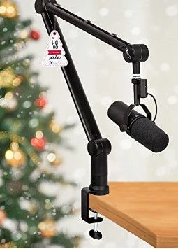 Photo 1 of IXTECH Boom Arm - Adjustable 360° Rotatable Microphone Arm - Sturdy Stainless Steel Mic Arm Desk, Table Stand - Foldable Scissor Arm - Stable Microphone Mount Arms for Radio Studio, Podcast, Gaming
