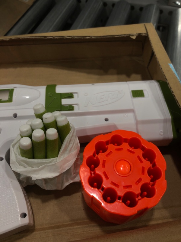 Photo 3 of NERF Halo Bulldog SG Dart Blaster -- Pump-Action, Rotating 10-Dart Drum, Tactical Rails, 10 Official Elite Darts, Skin Unlock Code Frustration Free