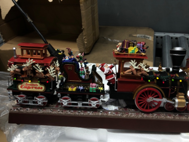 Photo 2 of ***SEE NOTE*** Mr. Christmas Musical Santa's Train Express with, Working, Smokestack 16.5 in Smokestack