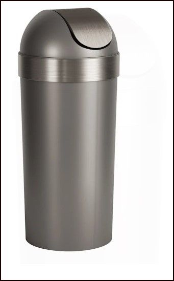 Photo 1 of 16.5G Pewter Venti Trash Can