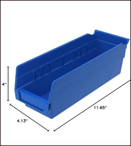 Photo 1 of Akro-Mils 30120 Plastic Nesting Shelf Bin Box