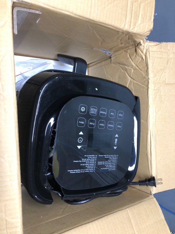 Photo 2 of **NON FUNCTIONAL/PARTS ONLY** Nu Wave Brio 7-in-1 Air Fryer Oven, 7.25-Qt with One-Touch Digital Controls, 50°- 400°F Temperature Controls in 5° Increments, Linear Thermal (Linear T) for Perfect Results, Black 7.25QT Brio