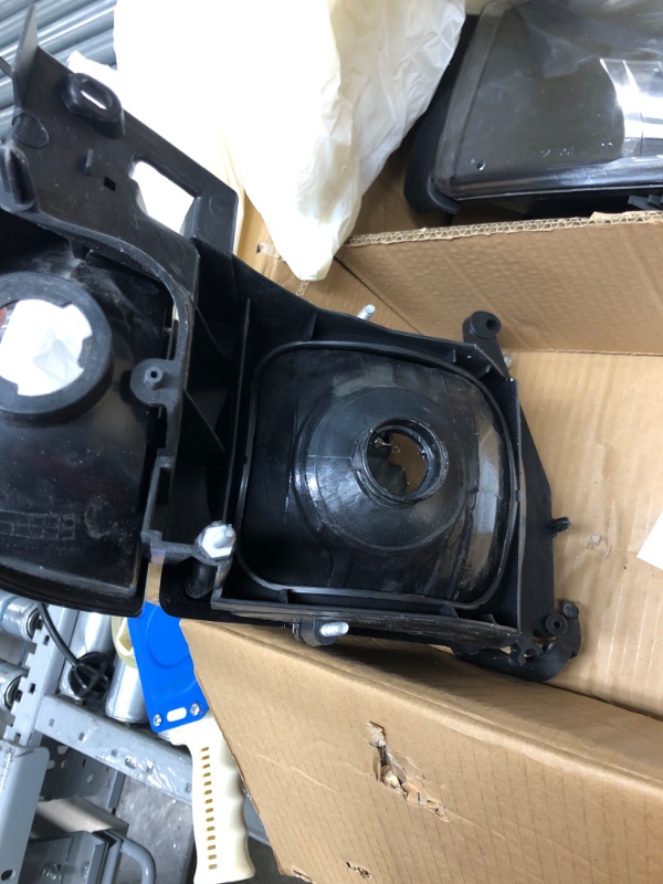 Photo 1 of damaged 
 DWVO Headlight Assembly Compatible with 94-01 Dodge Ram 1500/1994 1995 1996 1997 1998 1999 2000 2001 2002 Dodge Ram 2500 3500 (Black Housing)