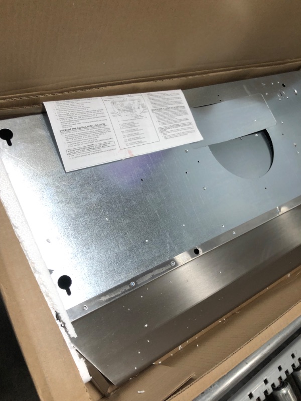 Photo 2 of **DAMAGED-VIEW PHOTOS**
Broan-NuTone 413604 Non-Ducted Ductless Range Hood Insert with Light, Exhaust Fan for Under Cabinet, 36-Inch, Stainless Steel 36-Inch Stainless Steel Hood
