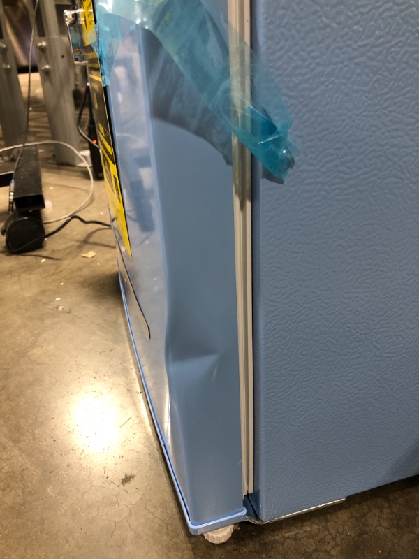 Photo 7 of ***NOT TESTED/MINOR DAMAGE***Frigidaire EFR176-BLUE 1.6 cu ft Blue Retro Fridge with Side Bottle Opener. for The Office, Dorm Room or Cabin