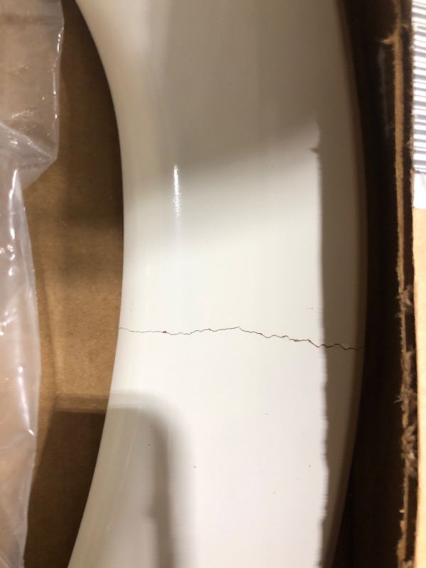 Photo 4 of ***MAJOR DAMAGE***Mayfair 1847SLOW 000 Kendall Slow-Close, Removable Enameled Wood Toilet Seat That Will Never Loosen, 1 Pack ELONGATED - Premium Hinge, White ELONGATED White Toilet Seat