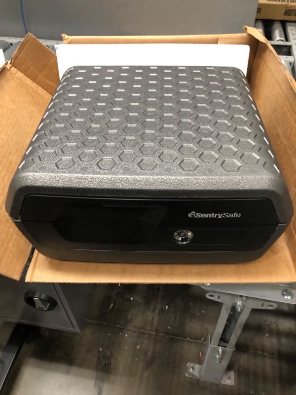 Photo 1 of SentrySafe Fireproof and Waterproof Safe Box with Key Lock, Fire and Water Chest Safe for Valuables, 0.36 Cubic Feet, 7.6 x 16.5 x 14.8 Inches, CHW30200