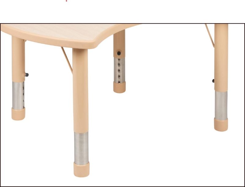 Photo 1 of *TABLE LEGS ONLY*
Flash Furniture 25.125"W x 35.5"L Crescent Natural Plastic Height Adjustable Activity Table Natural Crescent