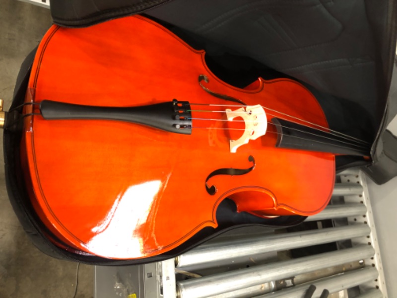 Photo 2 of Cecilio CCO-100 Student Cello with Soft Case, Stand, Bow, Rosin, Bridge and Extra Set of Strings, Size 4/4 (Full Size)