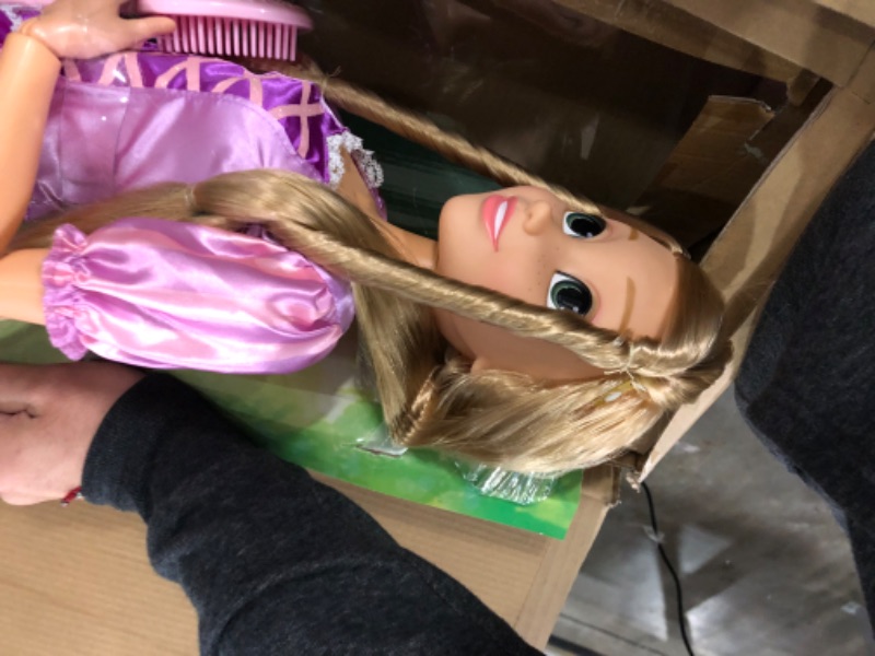 Photo 3 of **opened**
Disney Princess Rapunzel 32" Playdate, My Size Articulated Doll, Comes with Brush to Comb Her Long Golden Locks, Movie Inspired Purple Dress, Removable Shoes & A Tiara