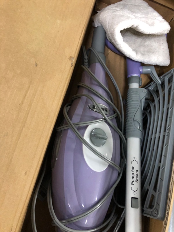 Photo 2 of **used**
Shark S3504AMZ Steam Pocket Mop Hard Floor Cleaner, 1 Rectangle Head, 1 Triangle Mop Head, Easy maneuvering, Quick Drying, Soft-Grip Handle, Powerful