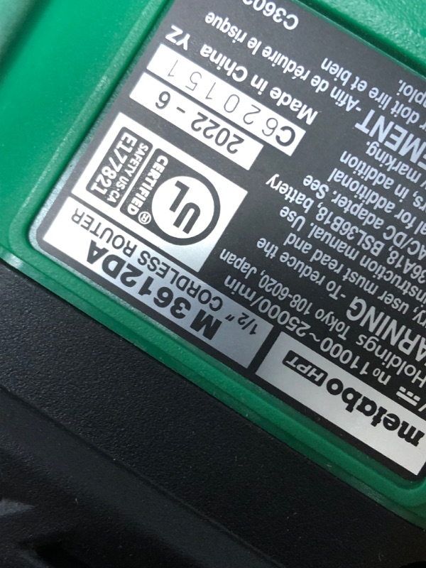 Photo 2 of **opened**
Metabo HPT 36V MultiVolt™ Cordless Plunge Router (Tool Only) w/ 36V MultiVolt™ Battery and Charger Kit M3612DAQ4 (Tool Only) w/ 36V MultiVolt™ Battery & Charger Kit