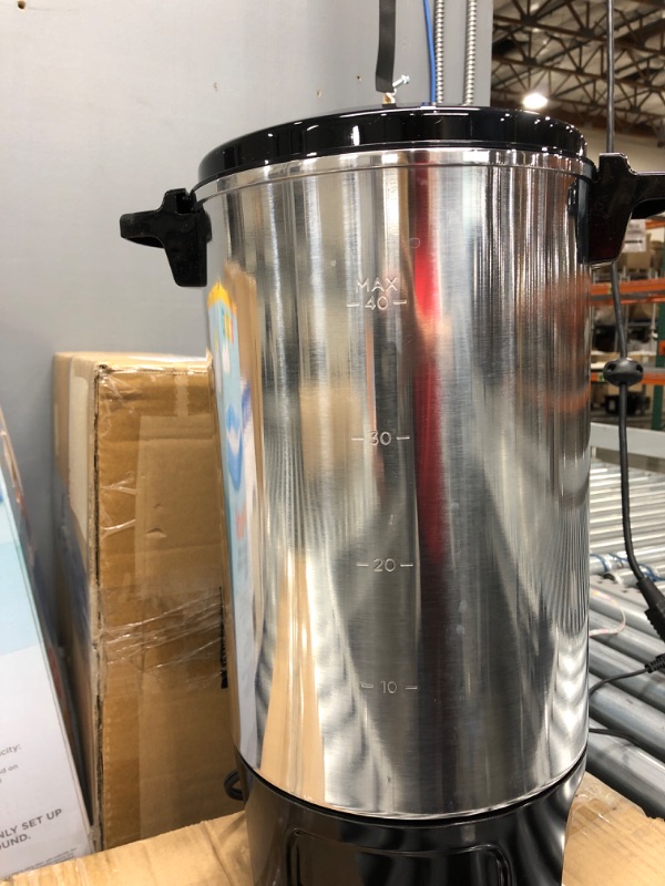 Photo 4 of AmazonCommercial Coffee Urn - Aluminum, 40 Cups/6 Liters 40 Cup 1 Spout