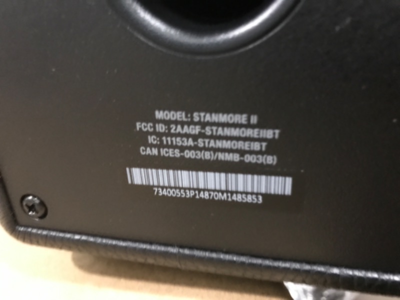 Photo 4 of Marshall Stanmore II Wireless Bluetooth Speaker, Black - NEW