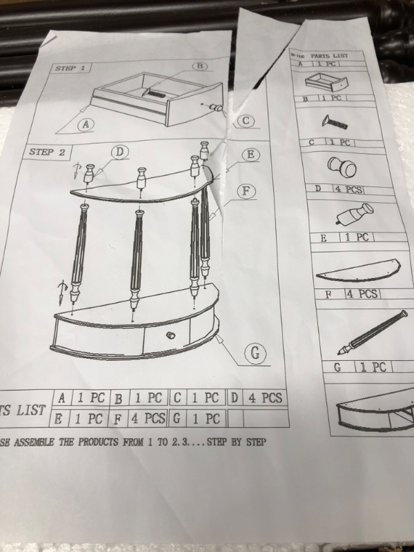 Photo 1 of half round entry table