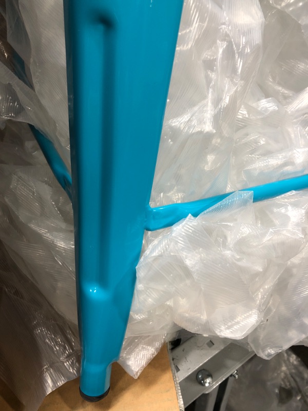 Photo 3 of Flash Furniture Commercial Grade 24" High Backless Crystal Teal-Blue Indoor-Outdoor Counter Height Stool Crystal Teal-blue 1 Pack Indoor-Outdoor