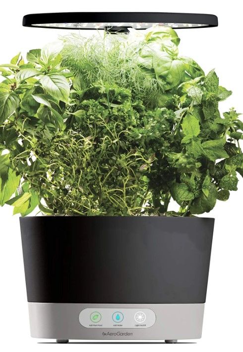 Photo 1 of AeroGarden Harvest 360 with Gourmet Herb Seed Pod Kit - Hydroponic Indoor Garden, Black
