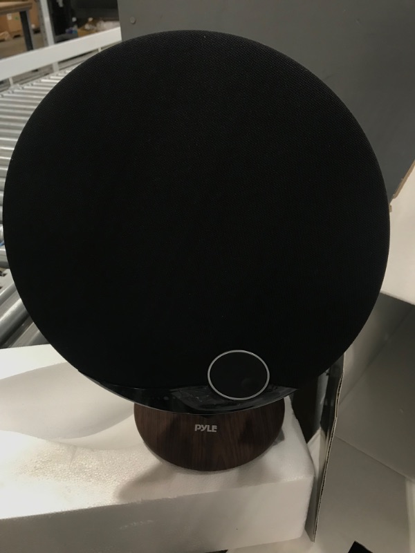 Photo 5 of Pyle Portable Bluetooth Gramophone 2.1 HI-FI Wireless Streaming Speaker - Superior Bass Subwoofer - TWS Stereo Sound, DSP, Innovative Tech Surround, AUX-in, Touch Control, Artistic Design - PGMSP100
