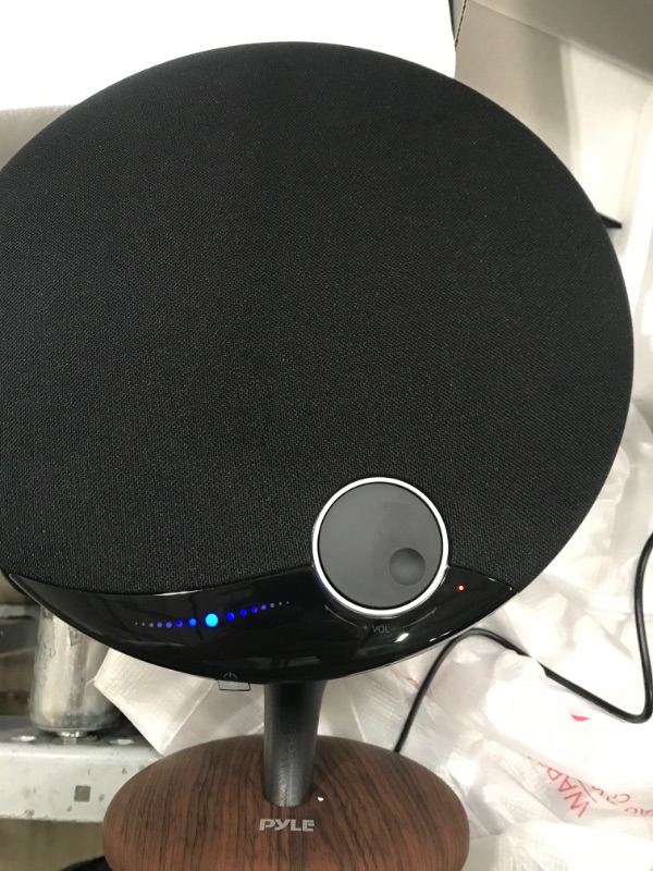 Photo 2 of Pyle Portable Bluetooth Gramophone 2.1 HI-FI Wireless Streaming Speaker - Superior Bass Subwoofer - TWS Stereo Sound, DSP, Innovative Tech Surround, AUX-in, Touch Control, Artistic Design - PGMSP100
