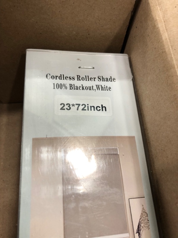 Photo 3 of Acholo Blackout Roller Shades Cordless Window Blinds (White, 23 x 72 Inch) and Room Darkening Shades for Home & Windows
