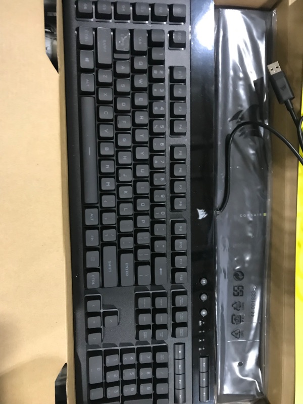 Photo 1 of CORSAIR K55 RGB PRO-Dynamic RGB Backlighting - Six Macro Keys with Elgato Stream Deck Software Integration-IP42 Dust and Spill Resistant-Detachable Palm...
