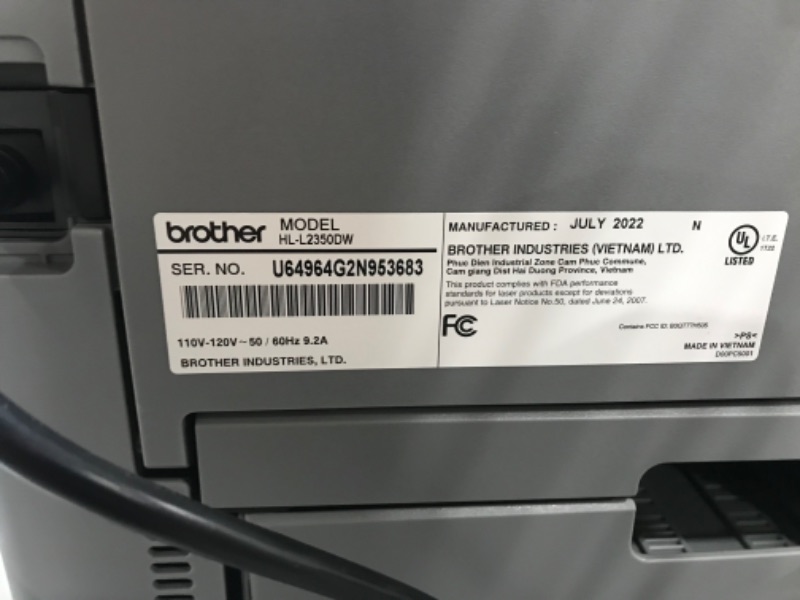 Photo 5 of Brother Compact Monochrome Laser Printer, HL-L2350DW, Wireless Printing, Duplex Two-Sided Printing, Amazon Dash Replenishment Ready
