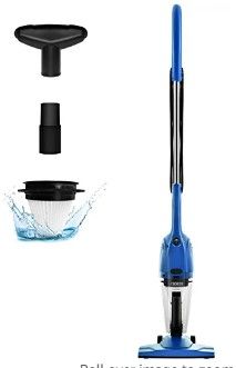 Photo 1 of EIOEIR Stick Vacuum Cleaner, Lightweight Corded Powerful Suction Handheld Vacuum for Hard Floor Carpet Pet Hair, 3-in-1, Blue
