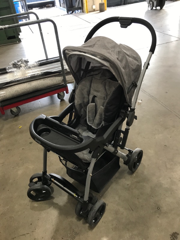 Photo 2 of Jeep By Delta Children Unlimited Reversible Handle Stroller - Gray Tweed