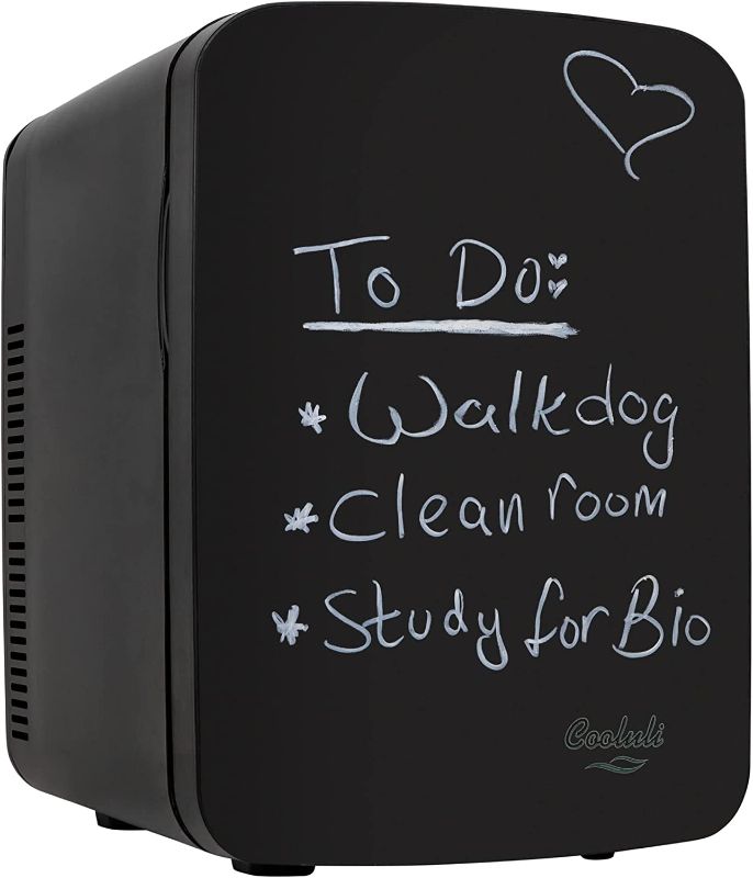 Photo 1 of 
Cooluli Vibe Mini Fridge for Bedroom - With Cool Front Magnetic Blackboard - 15L Portable Small Refrigerator for Travel, Car & Office Desk - Plug In Cooler & Warmer for Food, Drinks & Skincare (Black)10.5"D x 12.75"W x 14.75"H

