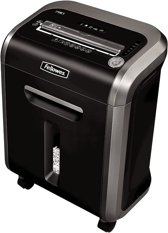 Photo 1 of Fellowes 3227901 Powershred 79Ci 100% Jam Proof Medium, Duty Cross, Cut Shredder, 16 Sheet Capacity, Black/Dark Silver
