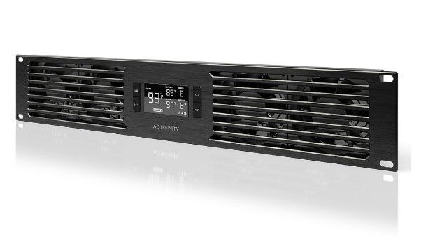 Photo 1 of AC Infinity CLOUDPLATE T7, Rack Mount Fan Panel 2U, Exhaust Airflow, for cooling AV, Home Theater, Network 19” Racks
