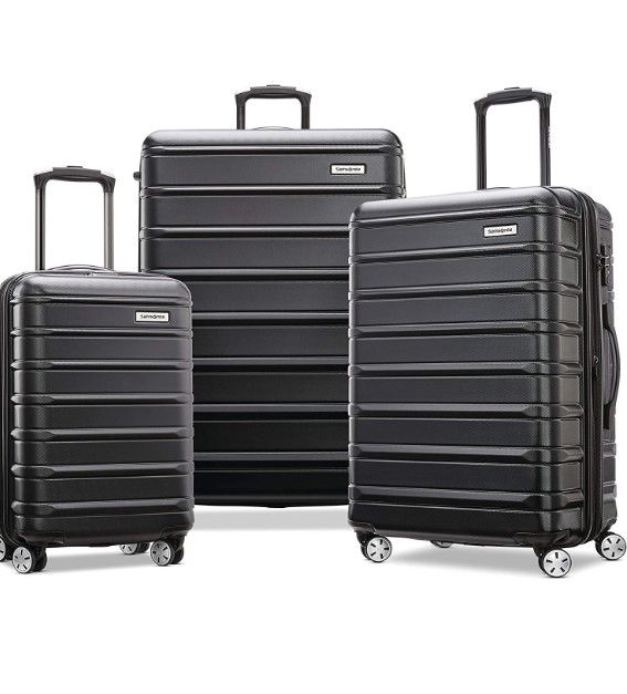 Photo 1 of *Dusty* Samsonite Omni 2 Hardside Expandable Luggage with Spinner Wheels, 3-Piece Set (20/24/28), Midnight Black
