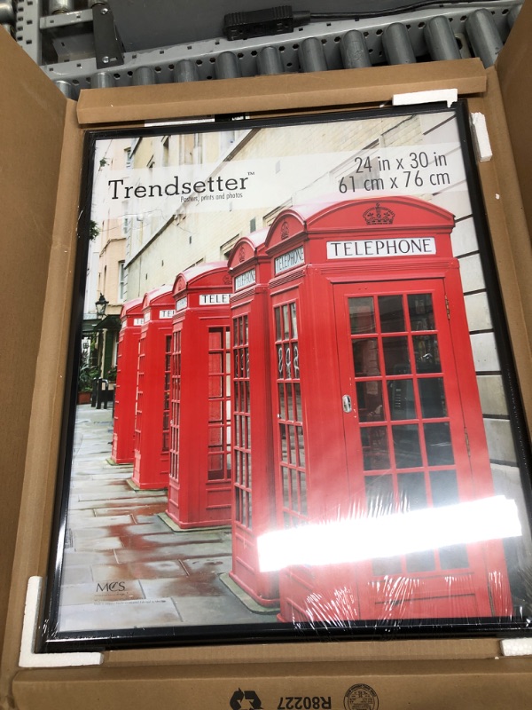 Photo 2 of *Major damage/cracked-see photos* MCS Trendsetter Poster Frame, Black, 24 x 30 in, Single 24 x 30 in Single