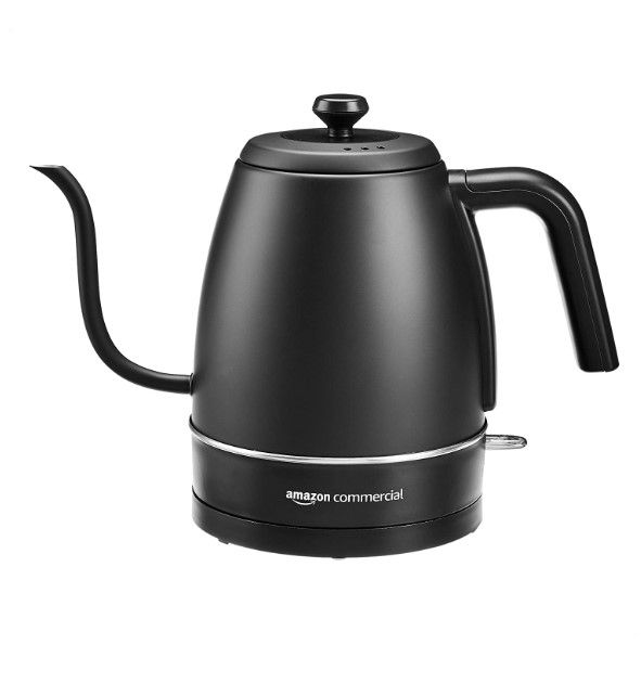 Photo 1 of *MAJOR DAMAGE/SEE PHOTOS*AmazonCommercial Black Stainless Steel Electric Gooseneck Kettle
