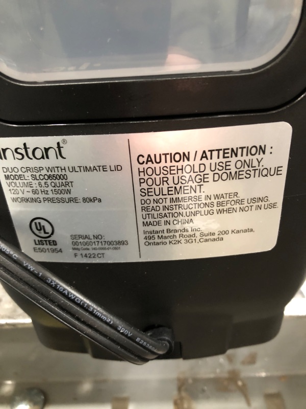 Photo 2 of *tested* Instant Pot Duo Crisp Ultimate Lid, 13-in-1 Air Fryer and Pressure Cooker Combo, Sauté, Slow Cook, Bake, Steam, Warm, Roast, Dehydrate, Sous Vide, & Proof, App With Over 800 Recipes, 6.5 Quart 6.5QT Ultimate