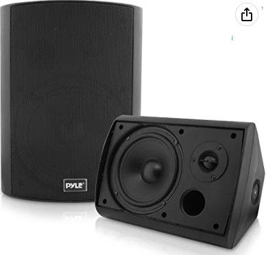 Photo 1 of Pyle Home PDWR62BTBK 6.5" Indoor/Outdoor Wall-Mount Bluetooth Speaker System (Black)