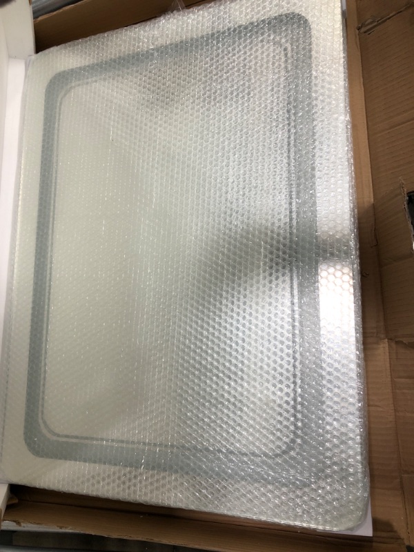 Photo 1 of Keonjinn LED Mirror, 24 x 32 Inch Lighted Bathroom Vanity Mirror with Lights, Wall Mounted Anti-Fog Dimmable Front Lights Makeup Mirror, Rounded Arc Corner, IP54, CRI90+ (Vertical/Horizontal) Rounded Silver 24x32