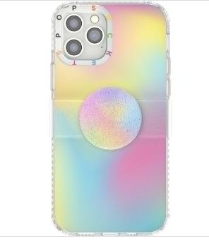 Photo 1 of PopSockets Abstract iPhone 12 Pro Max Case with Repositionable Slide Grip and Compatible with MagSafe
