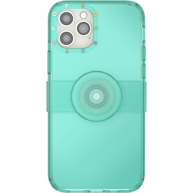 Photo 1 of PopSockets: iPhone 12 Pro Max Case with Phone Grip and Slide, Phone Case for iPhone 12 Pro Max - Spearmint
