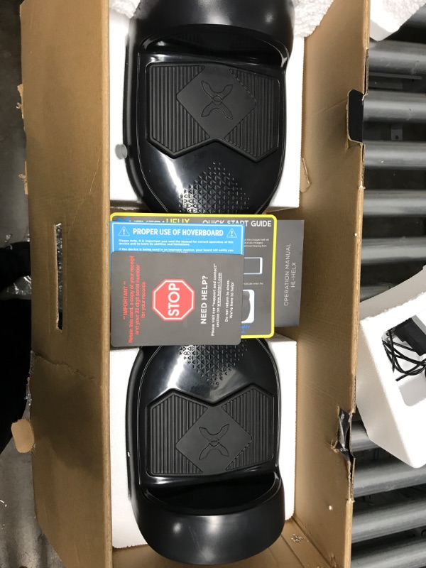 Photo 2 of *NONFUNCTIONAL* Hover-1 Helix Electric Hoverboard | 7MPH Top Speed, 4 Mile Range, 6HR Full-Charge, Built-in Bluetooth Speaker, Rider Modes: Beginner to Expert Hoverboard Black