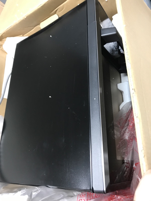 Photo 2 of ***DENTED*** TOSHIBA ML2-EC10SA(BS) 8-in-1 Countertop Microwave with Air Fryer Microwave Combo, Convection, Broil, Odor removal, Mute Function, 12.4" Position Memory Turntable with 1.0 Cu.ft, Black stainless steel Air Fry-1.0 Cu.Ft.