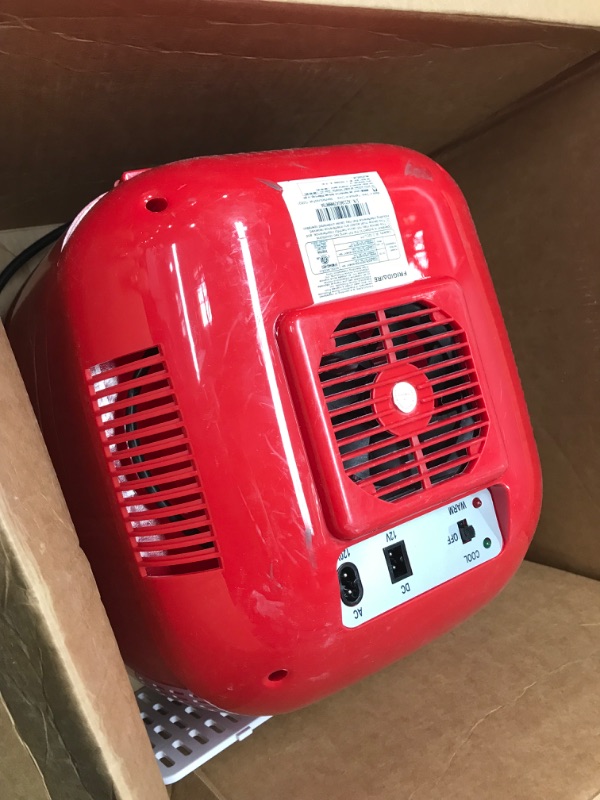 Photo 3 of **PARTS ONLY NOT FUNCTIONAL!! FRIGIDAIRE EFMIS462-RED 12 Can Retro Mini Portable Personal Fridge/Cooler for Home, Office or Dorm, Red RED Cooler