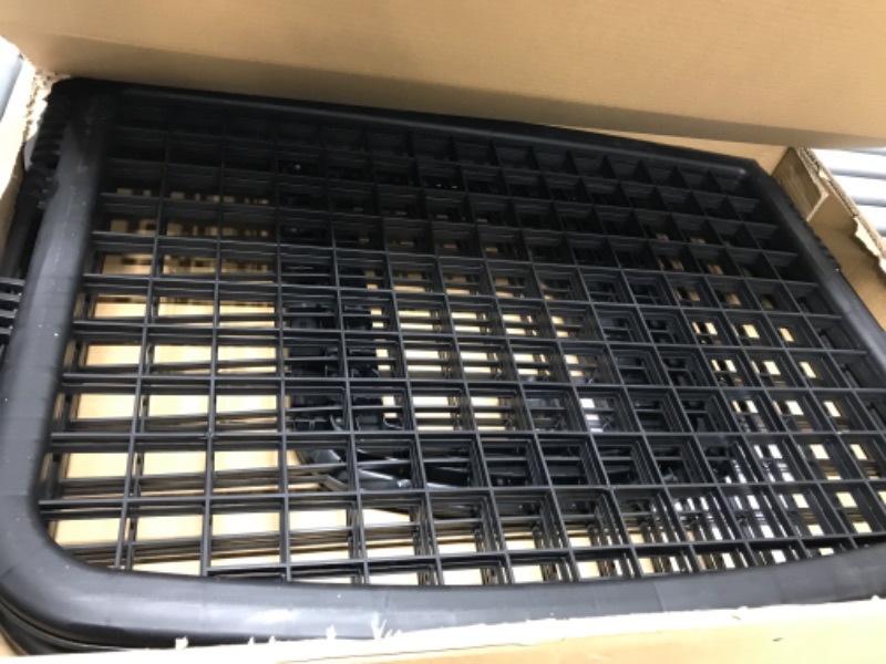 Photo 1 of Amazon Basics 4-Panel Plastic Pet Pen Fence Enclosure With Gate black 24-Inch