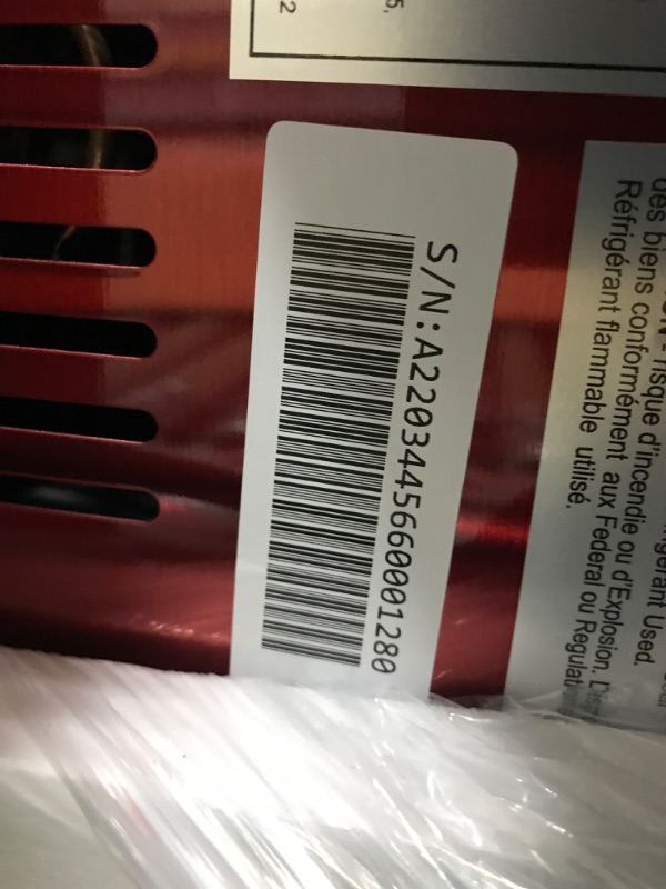 Photo 2 of *Powers on* FRIGIDAIRE EFIC237-SSRED EFIC237 Countertop Crunchy Chewable Nugget Ice Maker, 44lbs per Day, Red Stainless