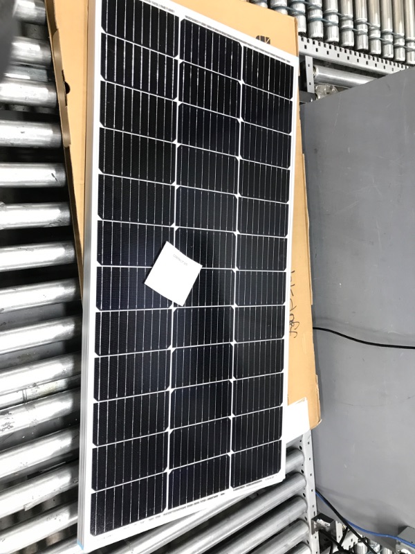 Photo 4 of *Unable to test* Renogy 100 Watt 12 Volt Monocrystalline Solar Panel, 42.2 X 19.6 X 1.38 in, High Efficiency Module PV Power, Caravan, RV and Any Other Off Grid Applications & Solar Panel Connector Assembly Tool Single Panel Compact Design Solar Panel + A