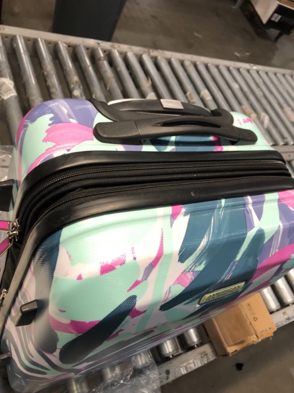 Photo 2 of **used**
American Tourister Moonlight Hardside Expandable Luggage with Spinner Wheels, Palm Trees, Carry-On 21-Inch Carry-On 21-Inch Palm Trees