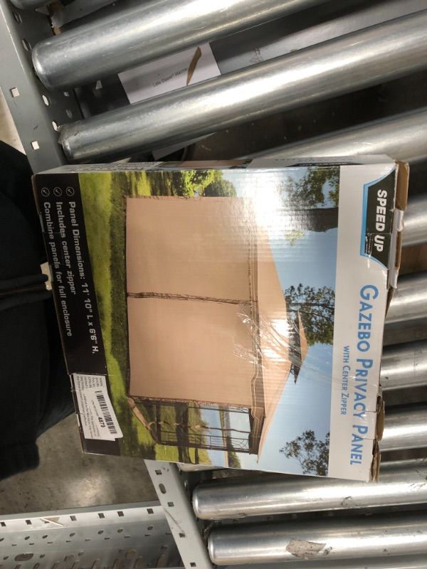 Photo 2 of Add Privacy to Your 10 x 12 Gazebo with This Easy to Install Privacy Panel Side Wall Including Snap-on Rings Brown Gazebo Privacy Panel